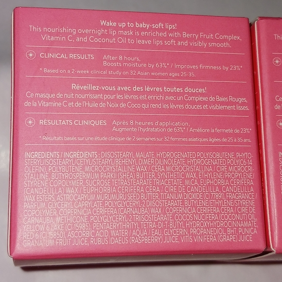 Laneige Duo Lip Sleeping Mask Berry Lip Balm Gloss NWT - Picture 11 of 16